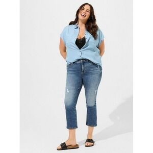 Torrid Women's Jeans Blue Sky High Kick Boot Super Soft Ankle Zise 16R